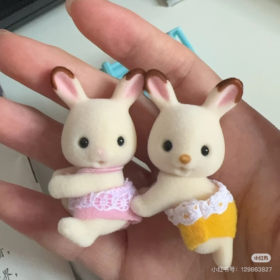 SylvanianFamilies|Chocolate Rabbit Twins-5420