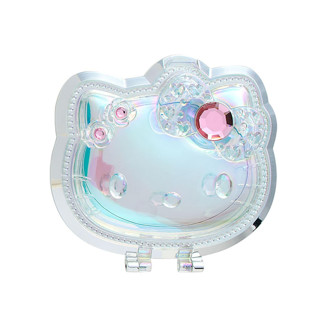 Sanrio|Face Aurora Hologram Sliver Folding Stand Mirro|12.5×1.5×9cm approx.