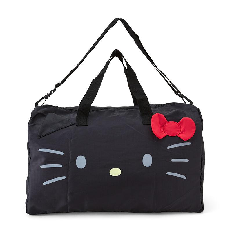 Sanrio三丽鸥|Hello Kitty Face Shape Boston Bag Travel Bag可收纳超轻大容量手提斜挎旅行包|约24.3 x 19.7 x 4.4cm
