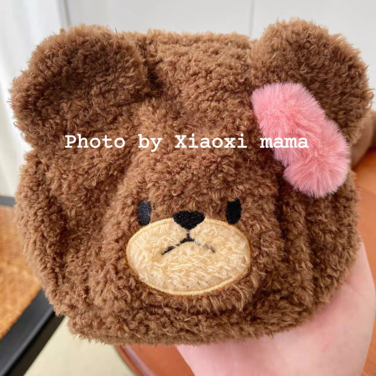 The bear’s school|Face Drawstring Bag|H16×W11×D2.5cm approx.