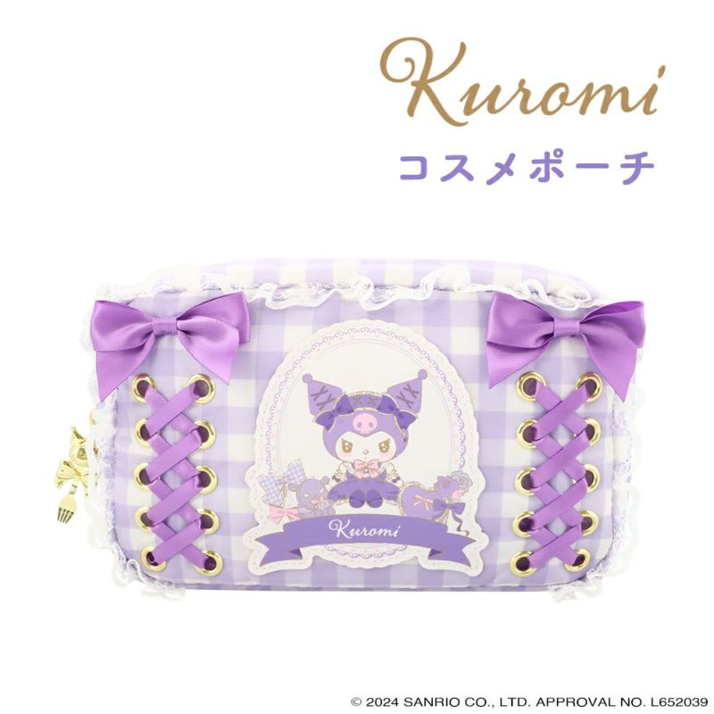 Sanrio|Kuromi Lolita Cosmetic Pouch|21.5×8×14cm approx.