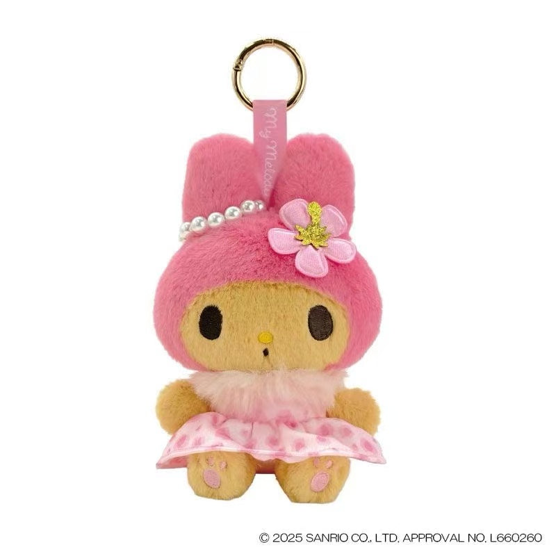 Sanrio|Characters Sun-tanned Leopard Mascot Holder /Plush Keychain|H12 x W13.5 x D9.5cm approx.