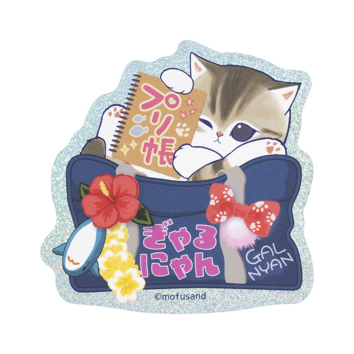 Mofusand|Gyarunyan Girl Collection Hologram Sticker|75×76mm approx.