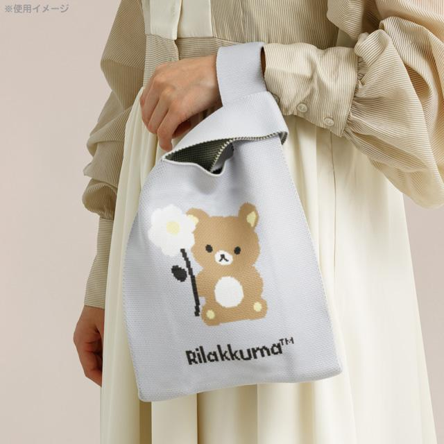 Rilakkuma|Basic Rilakkuma Flower Jacquard Woven Mini Tote Bag|360×200mm approx.