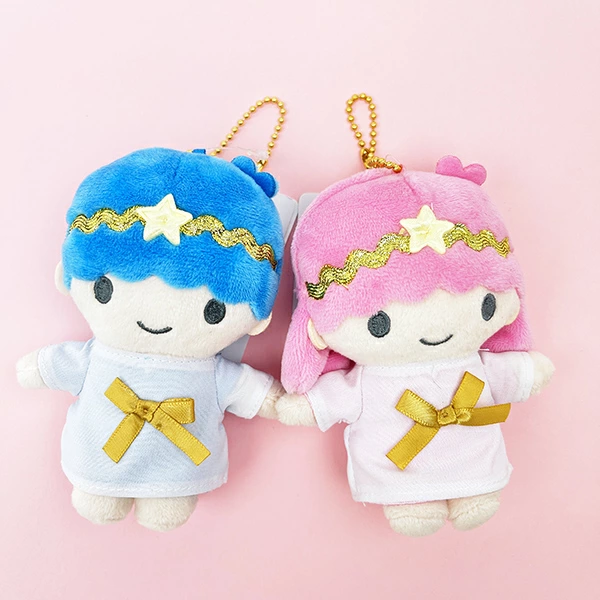 Sanrio|Little Twin Stars Collection 90s Angel Retro Mascot Holder /Plush Keychain|9×5×12cm approx.