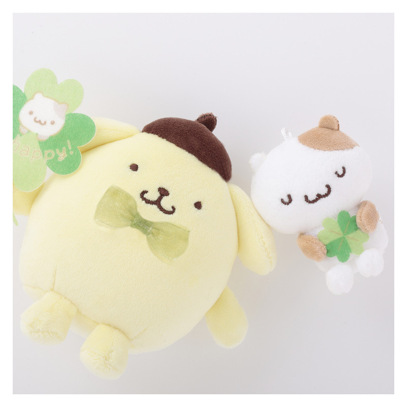 Sanrio|Pompompurin Clover Mascot Holder /Plush Keychain|H100mm approx.