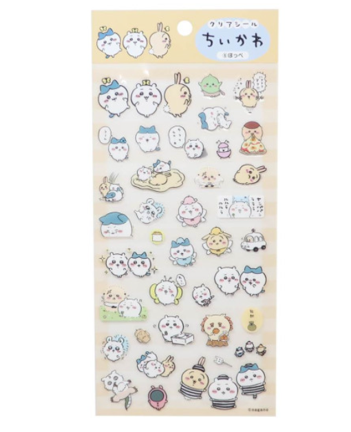 Chiikawa|Clear Seal Sticker - Friends|90×175mm approx.