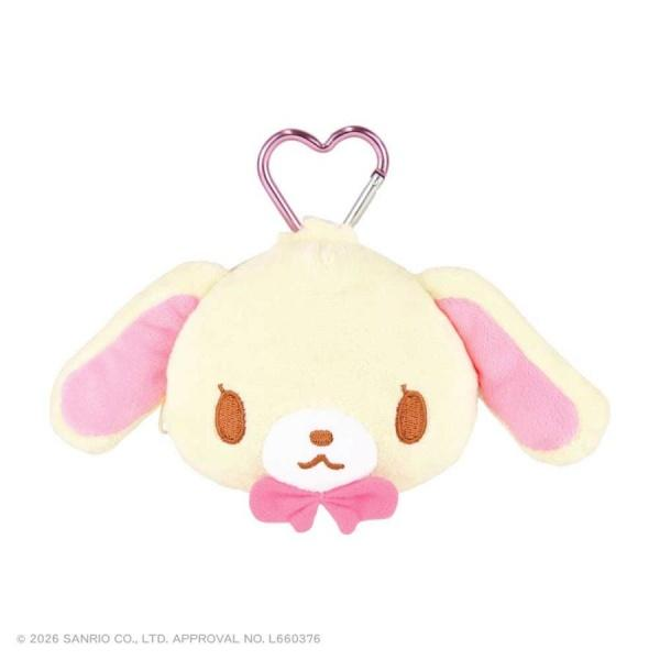 Sanrio|Sugarbunnies Face Fluffy Plush Mini Pouch with Carabiner|90×110×60mm approx.