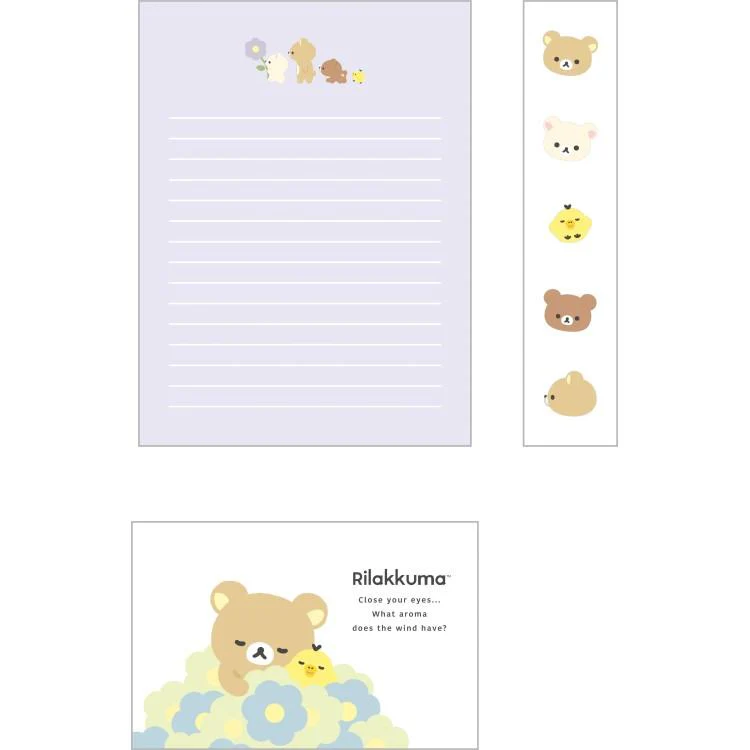 Rilakkuma|Flower Letter Set|190×142mm approx.