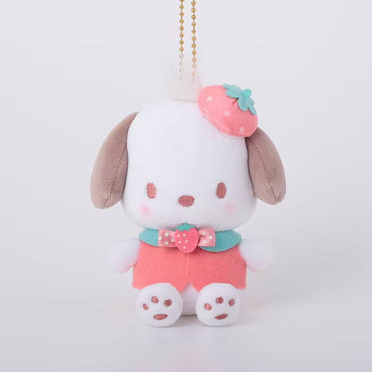 Sanrio|Strawberry Cheek Squishy Mascot Holder /Plush Keychain|Height Approx. 10cm