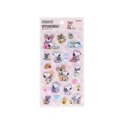 Snoopy|Peanuts Puffy Stickers|W90 x H160 x D2mm approx.