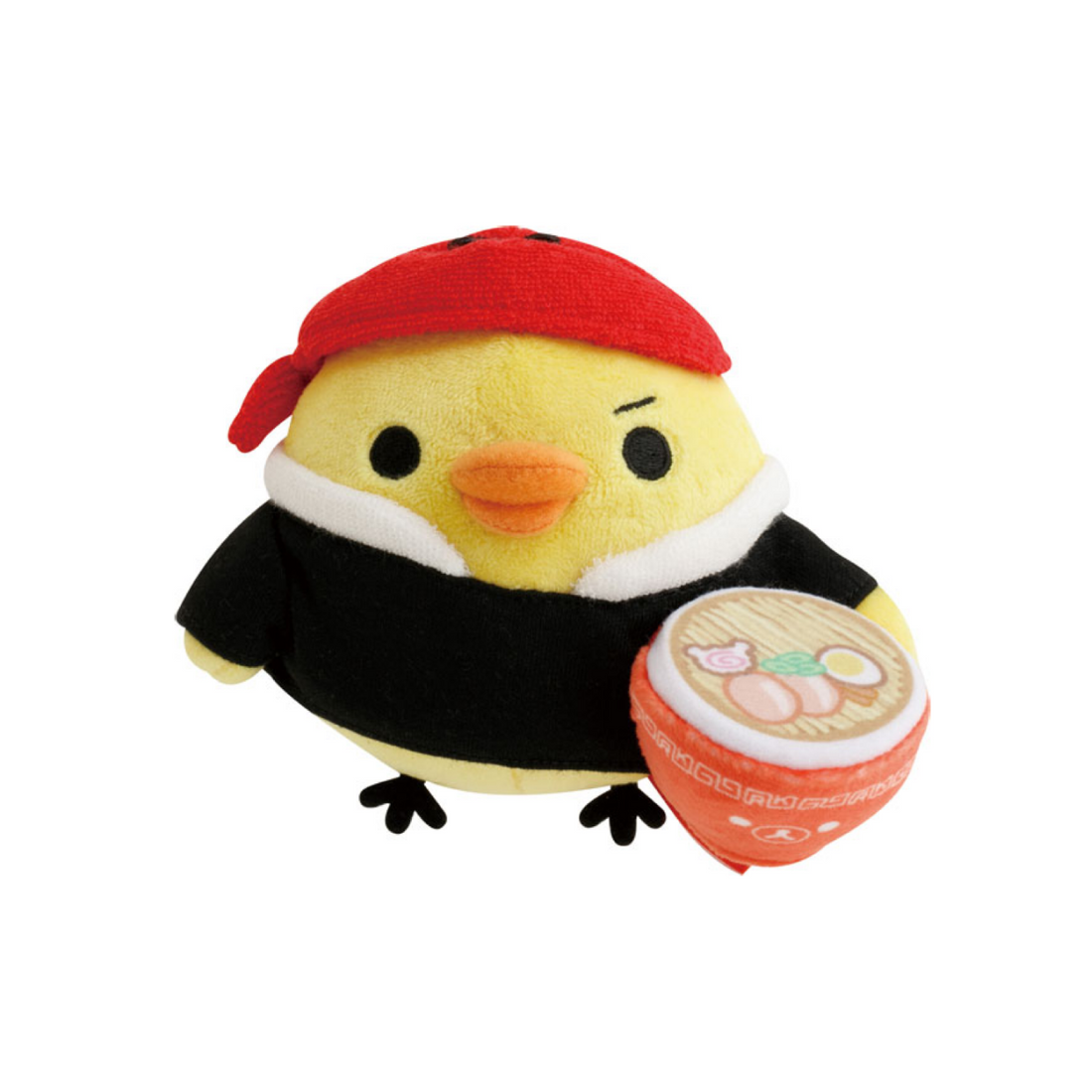 Rilakkuma轻松熊|Ramen Plush Kiiroitori 拉面店系列鼻孔鸡毛绒玩偶/公仔|約85 x 114 x 85mm