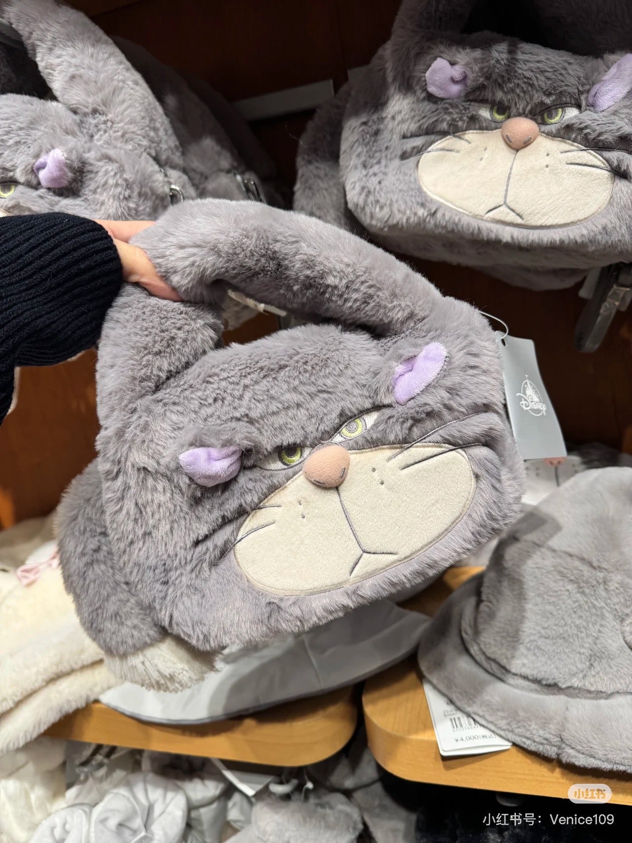 Disney迪士尼|WINTER PARK FASHION 2 way Handbag东迪冬日限定毛茸茸两用斜挎包/手提包/收纳包|约高13×寬23×深14(cm)