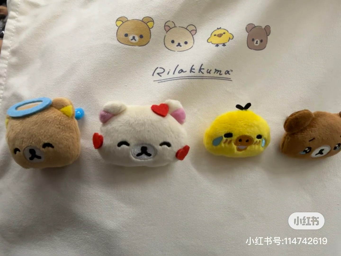 Rilakkuma轻松熊|San-X Plush Badge 可爱角色毛绒熊头徽章别针|约40×60×15mm