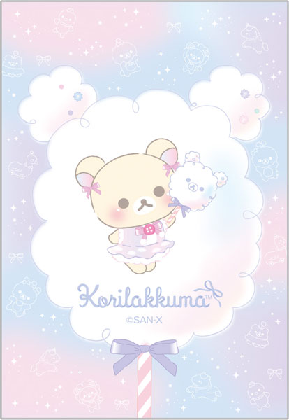 Rilakkuma轻松熊|Korilakkuma Osora no Kururin Wataame Sticker天空白云棉花糖系列防水防紫外线贴纸|约75 x 60mm