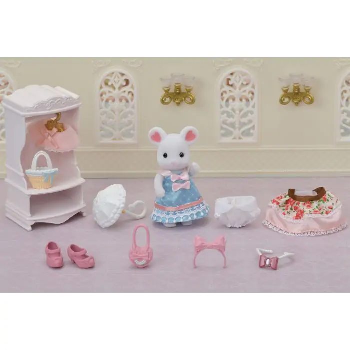SylvanianFamilies|Fashion Play Set Sugar Sweet Collection-Marshmallow Mouse-5540