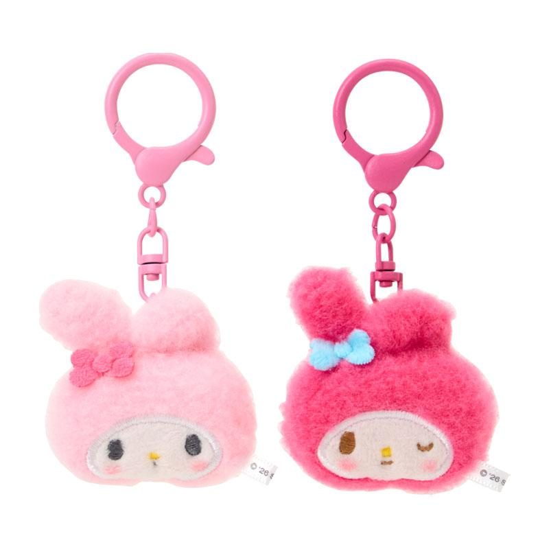 Sanrio|Matching Nico Nico faces Set of 2 Mascot Holder /Plush Keychain|5x2.5x4 cm approx.