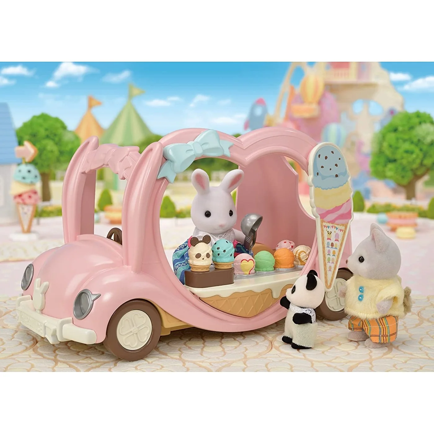 SylvanianFamilies森贝儿家族|Ice Cream Van- Dollhouse Playset冰淇淋车套装玩具/过家家5651