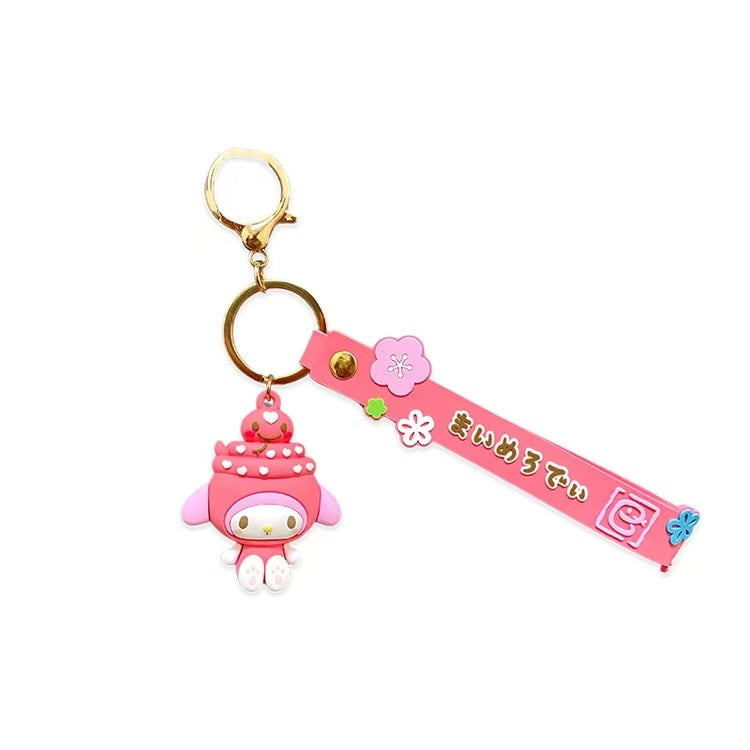 Sanrio|Characters Zodiac Snake Rubber Keychain/Keyring|H60 x W35 x D30mm approx.