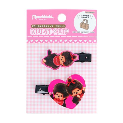 Monchhichi|Die-Cut Hair Clip|W40 x H40 x D3mm approx.
