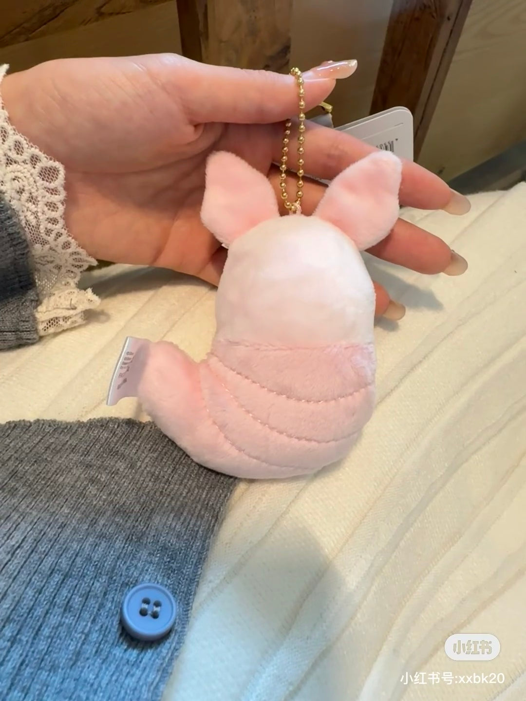 Disney迪士尼|Fluffy Plush Keychain/ Halloween Ghost万圣节幽灵扁扁毛绒挂件/包挂| 约10.5 × 7 × 5cm