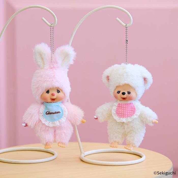 Monchhichi|Mascot Holder /Plush Keychain|H16.5×W8.5×D5.5cm approx.