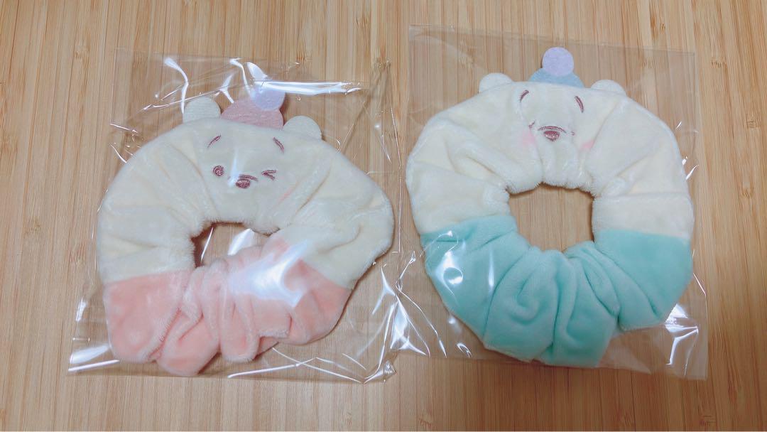 Disney迪士尼|Fruit Latte Color White Pooh东迪冬日限定水果拿铁色睡衣睡帽斗篷系列可爱角色肥肠发圈盲盒/全6种|1枚入