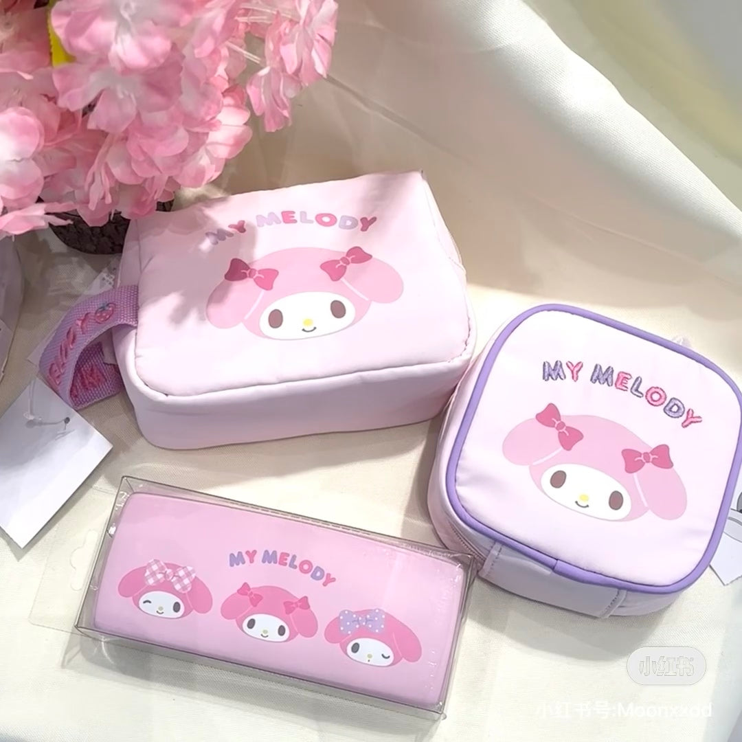 Sanrio|Square Pouch - New Life 2025|12.5×6×12.7cm approx.