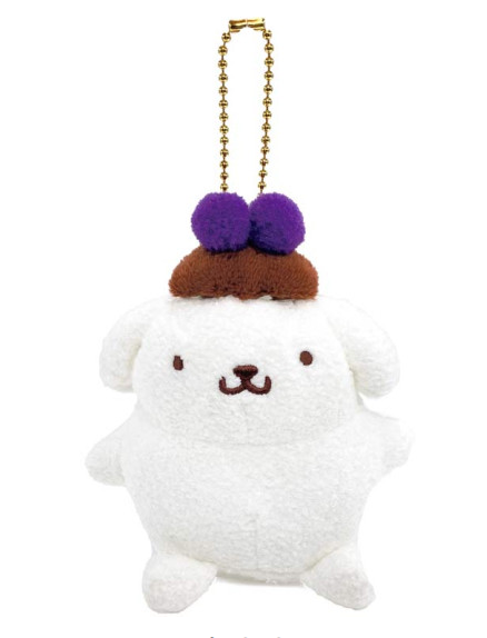 Sanrio|Pompompurin 30th Anniversary Mascot Holder /Plush Keychain|12.5×10×8cm approx.