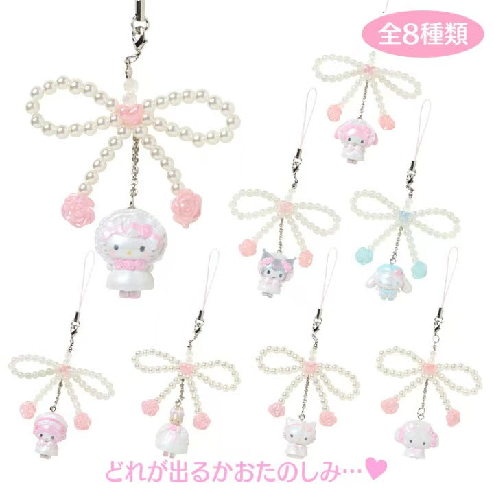 【limit 3】Sanrio|White Frill Design Charm mystery bag/blind box/All 8 types|1pcs