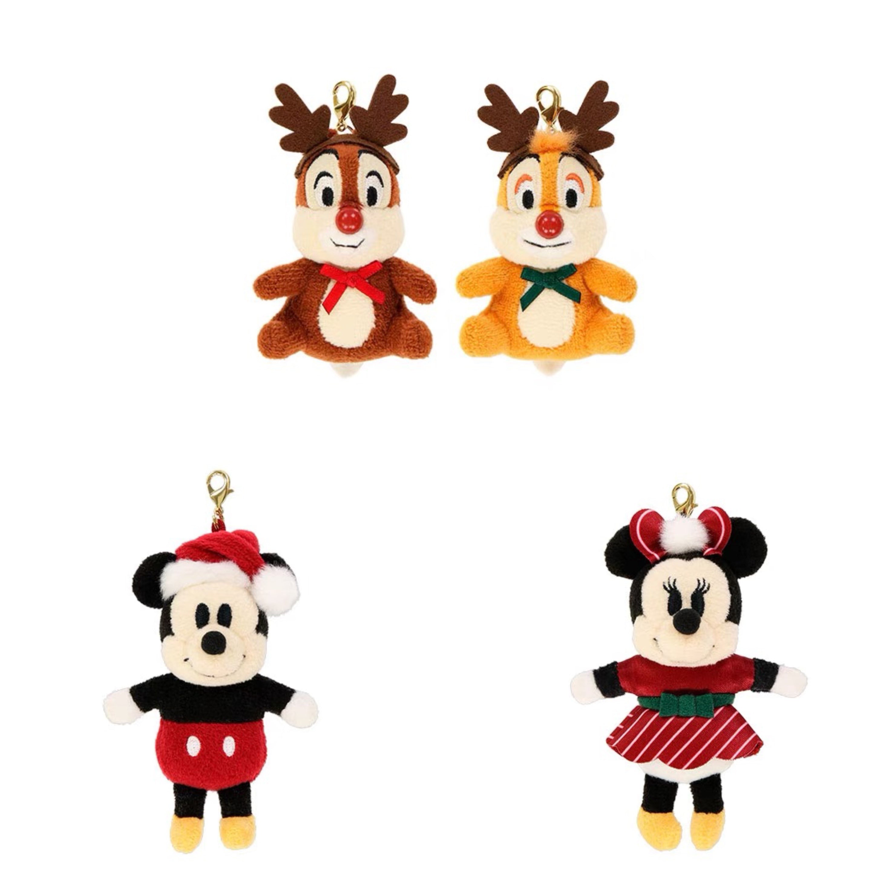 Disney迪士尼|东迪2024圣诞限定 mini毛绒挂件/吊坠/拉链头/手机扣