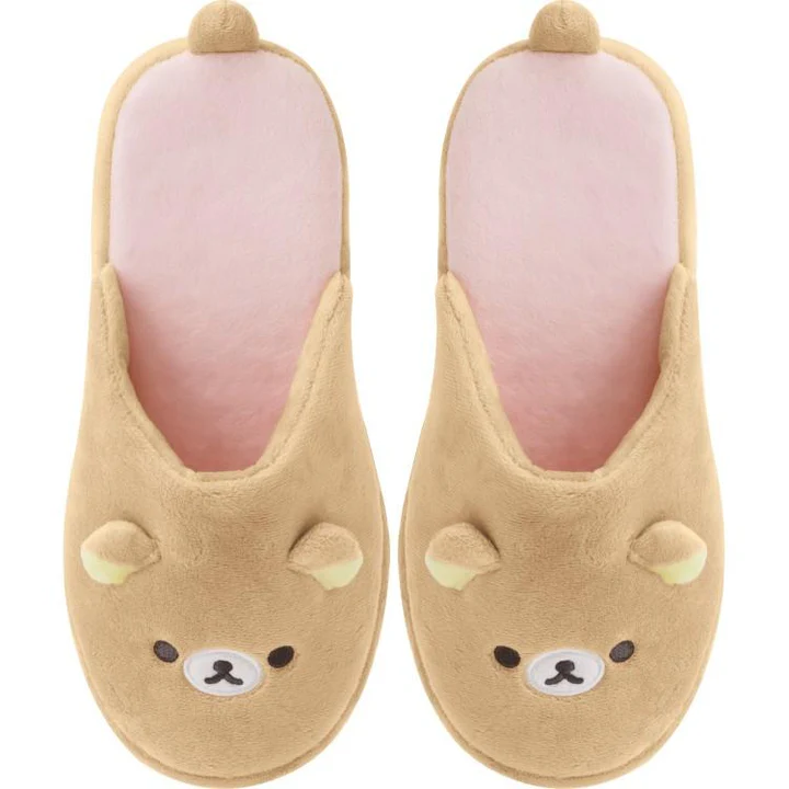 Rilakkuma|Makeup Rilakkuma With Tail Plush Slippers|23-25 cm
