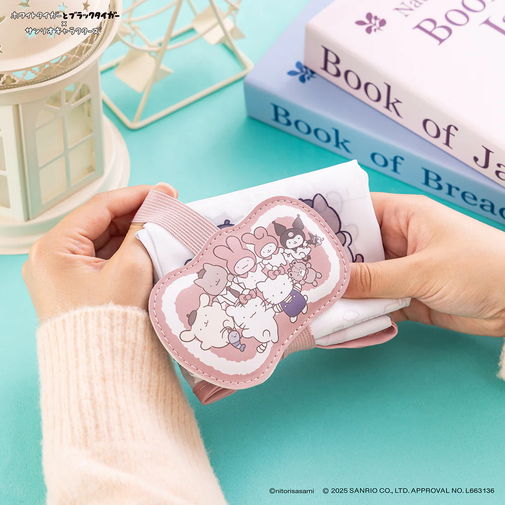 Sanrio|White Tiger and Black Tiger Prawn Character Foldable Eco Bag|H350 x W320mm approx.