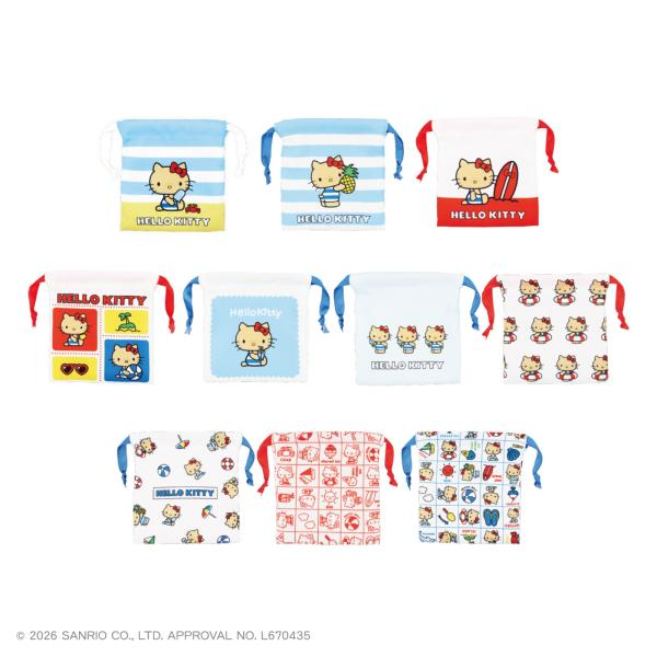 Sanrio|Sunburned Hello Kitty Mini Drawstring Bag mystery bag/blind box/All 10 types|1pcs