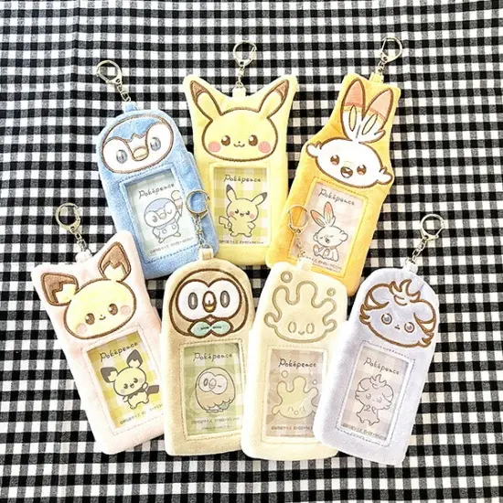 Pikachu皮卡丘| Pokemon Photo Holder Card Case Keychain可爱角色毛绒卡套|约107x211x20mm