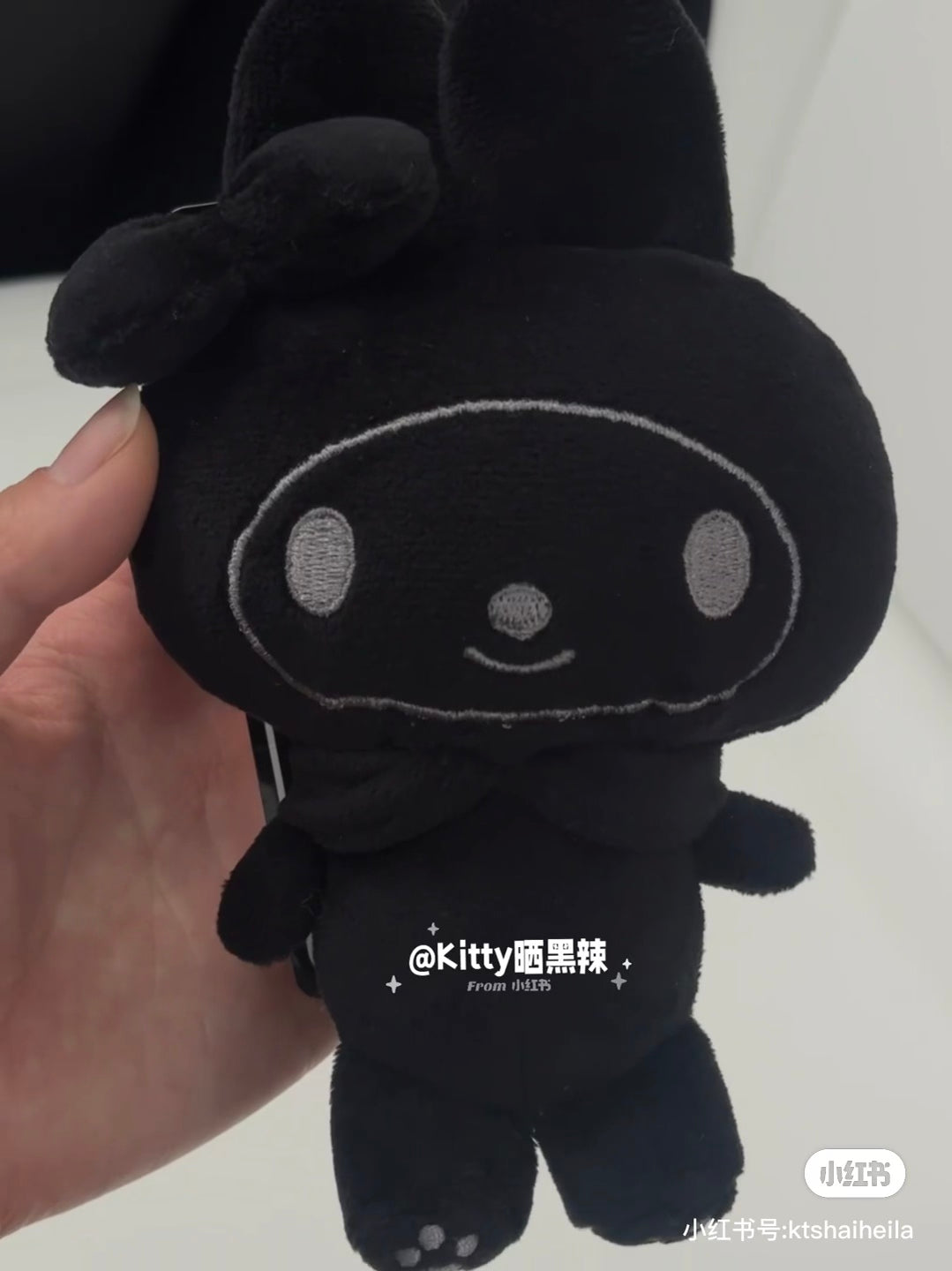 HelloKitty|avail black Mascot Holder /Plush Keychain