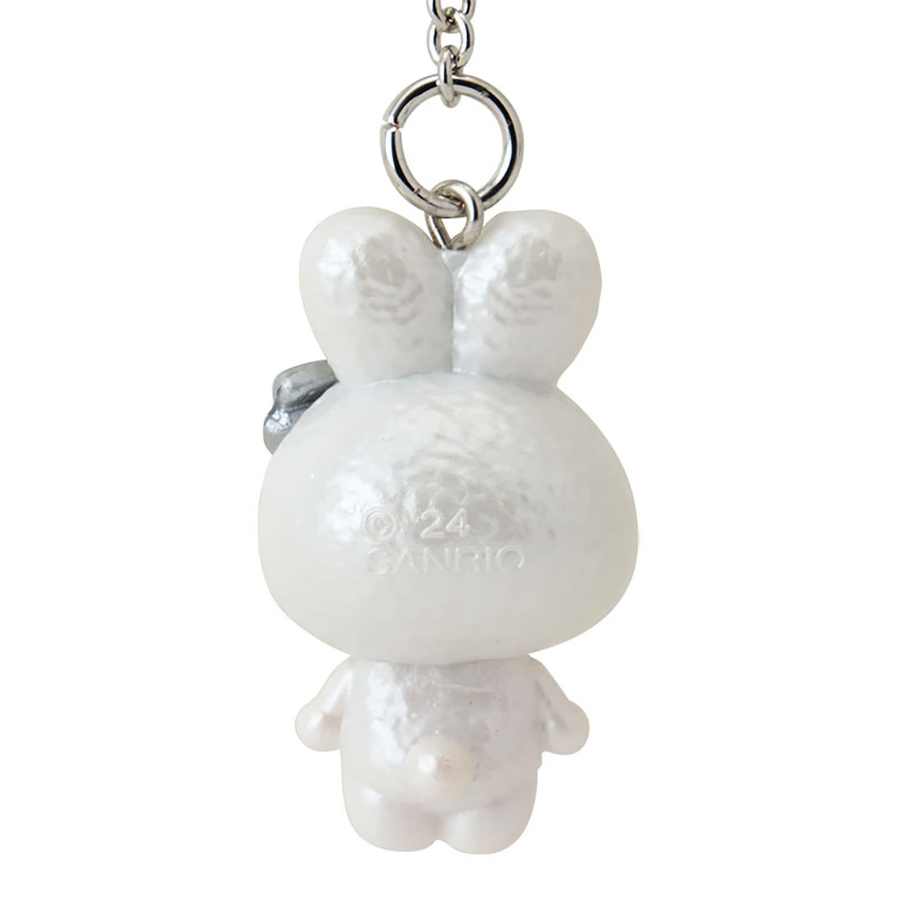 Sanrio三丽鸥|Keychain / Fluffy Snow Rabbit冬日毛茸茸银白初雪小兔系列可爱角色珠光钥匙扣挂件/包挂|约17.0 x 9.4 x 2.7cm