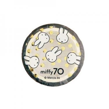 Miffy|70th Anniversary Gold Foil Face Dot Clear Masking Tape|H125 × W100 × D35mm approx.