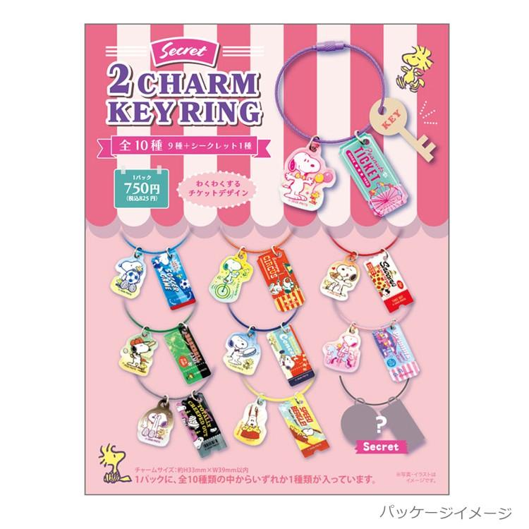 Snoopy|Peanuts Fun! Fun! Amusement Wire Key Ring Charm Keychain mystery bag/blind box/All 10 types|1pc