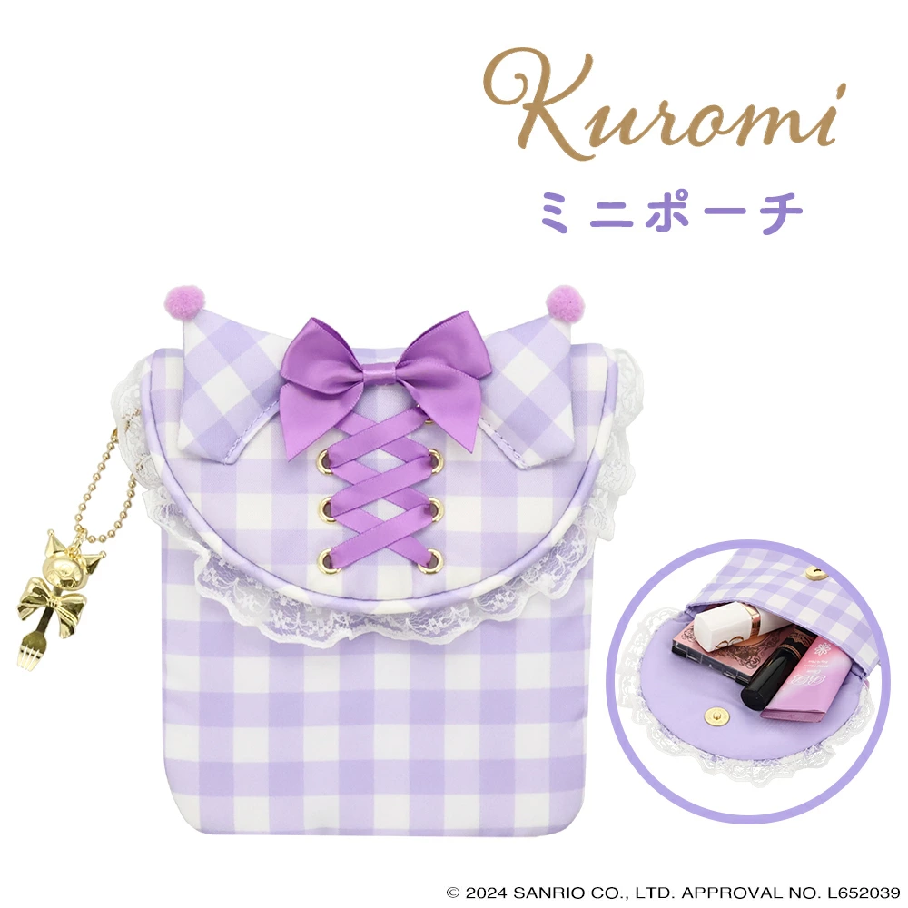 Sanrio|Kuromi Lolita Mini Pouch|15×2.2×16.5cm approx.