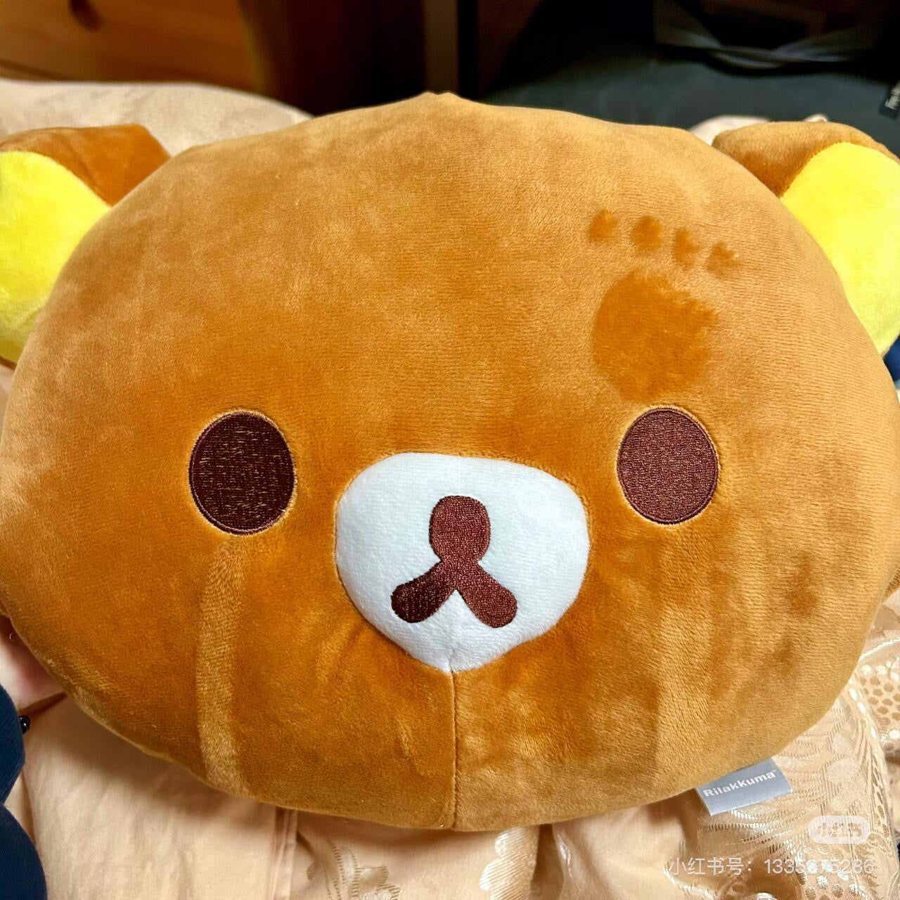 Rilakkuma|San-X Die-cut Cushion / Wonderful House奇妙屋可爱脸型超好rua双面不同材质抱枕/靠垫|约275×390×155mm