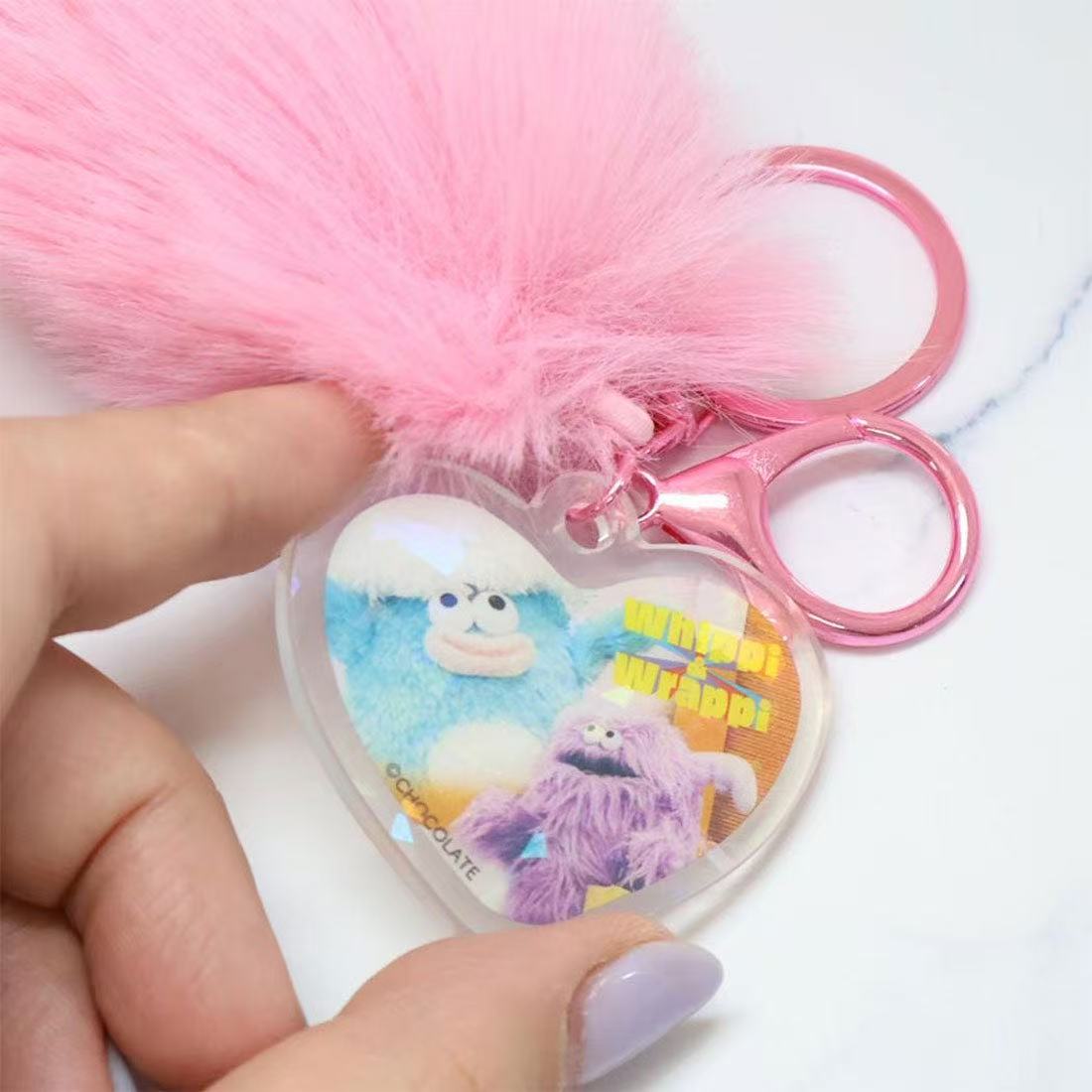 Whippi & Rappi|Fluffy Tail Mascot Holder /Plush Keychain