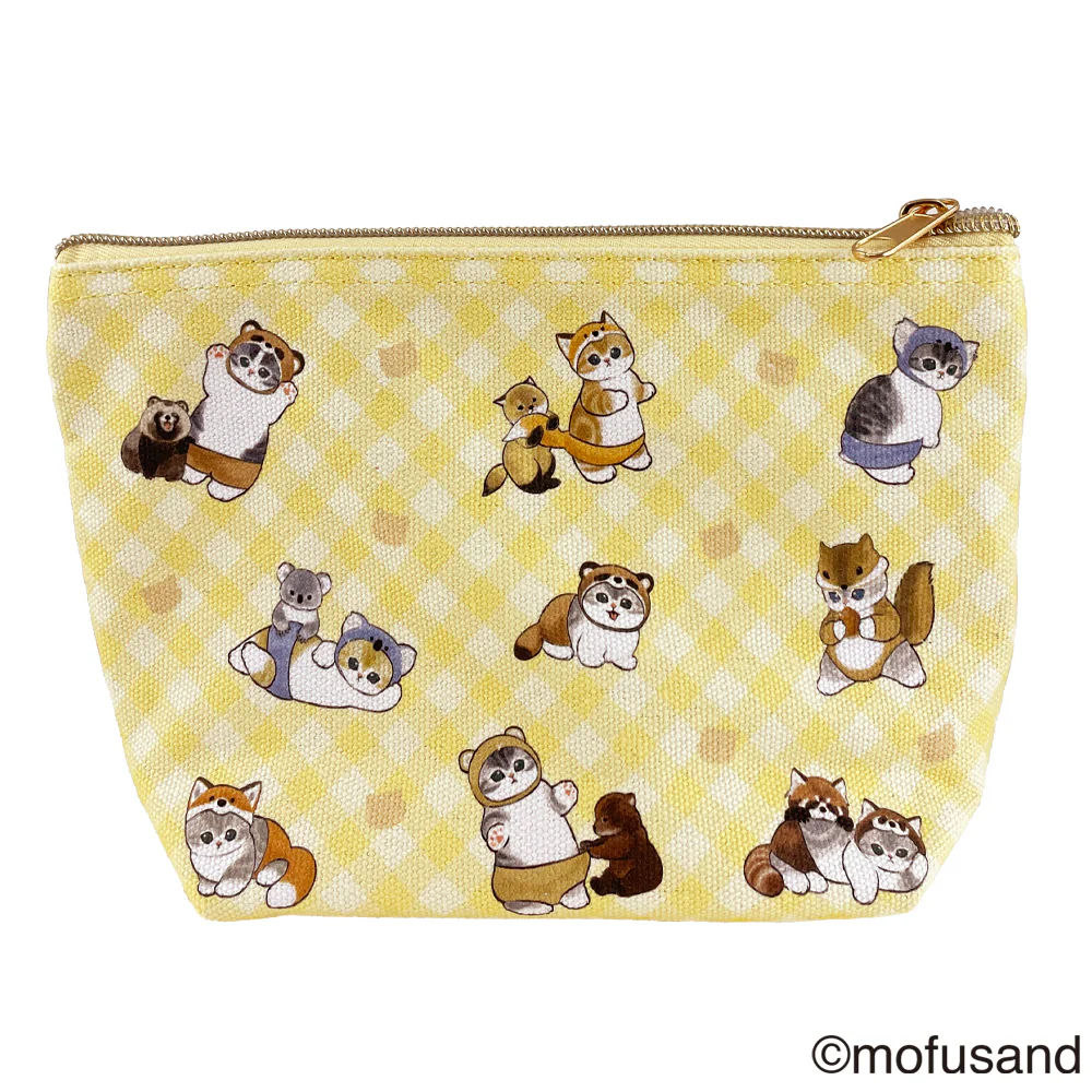 Mofusand|Cotton pouch|H130×W200×D65mm approx.