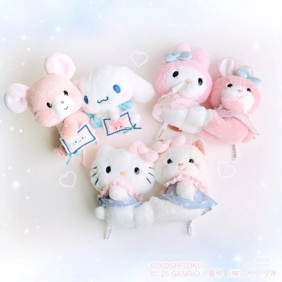 Sanrio|Hello Kitty Yoshitoku Retro Plush Collection Plush Set|27.0 x 19.0 x 10.8cm approx.