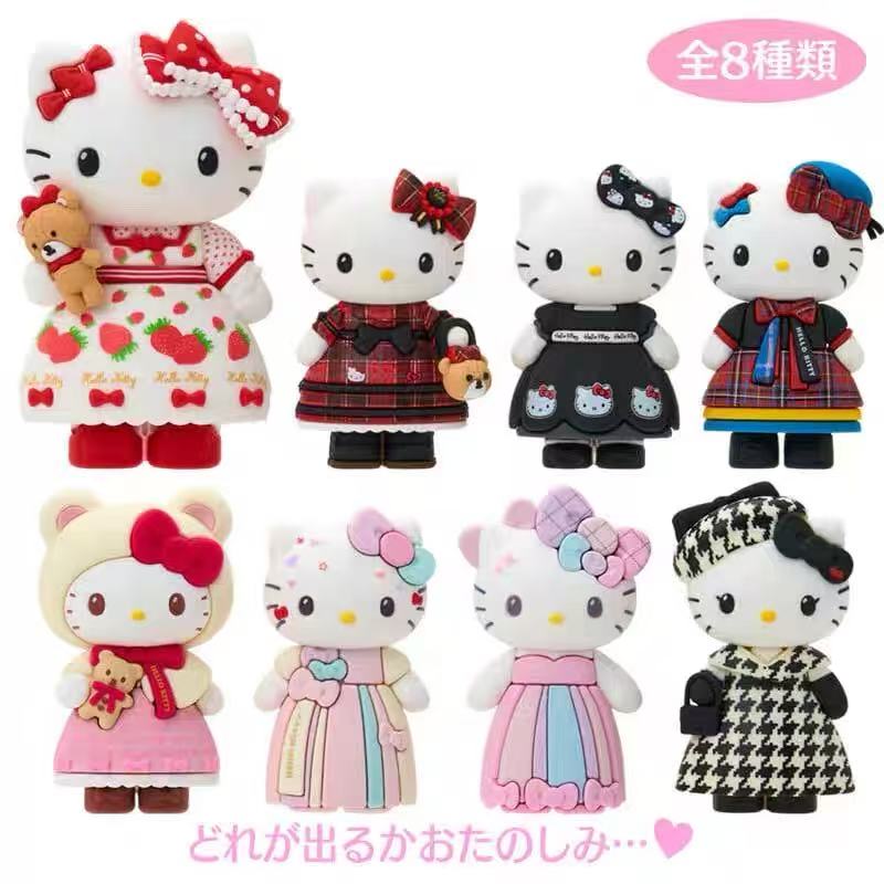 Hello Kitty|Monochrome Girly Twin Coordinate Birthday Doll mystery bag/blind box/All 8 types|1pcs
