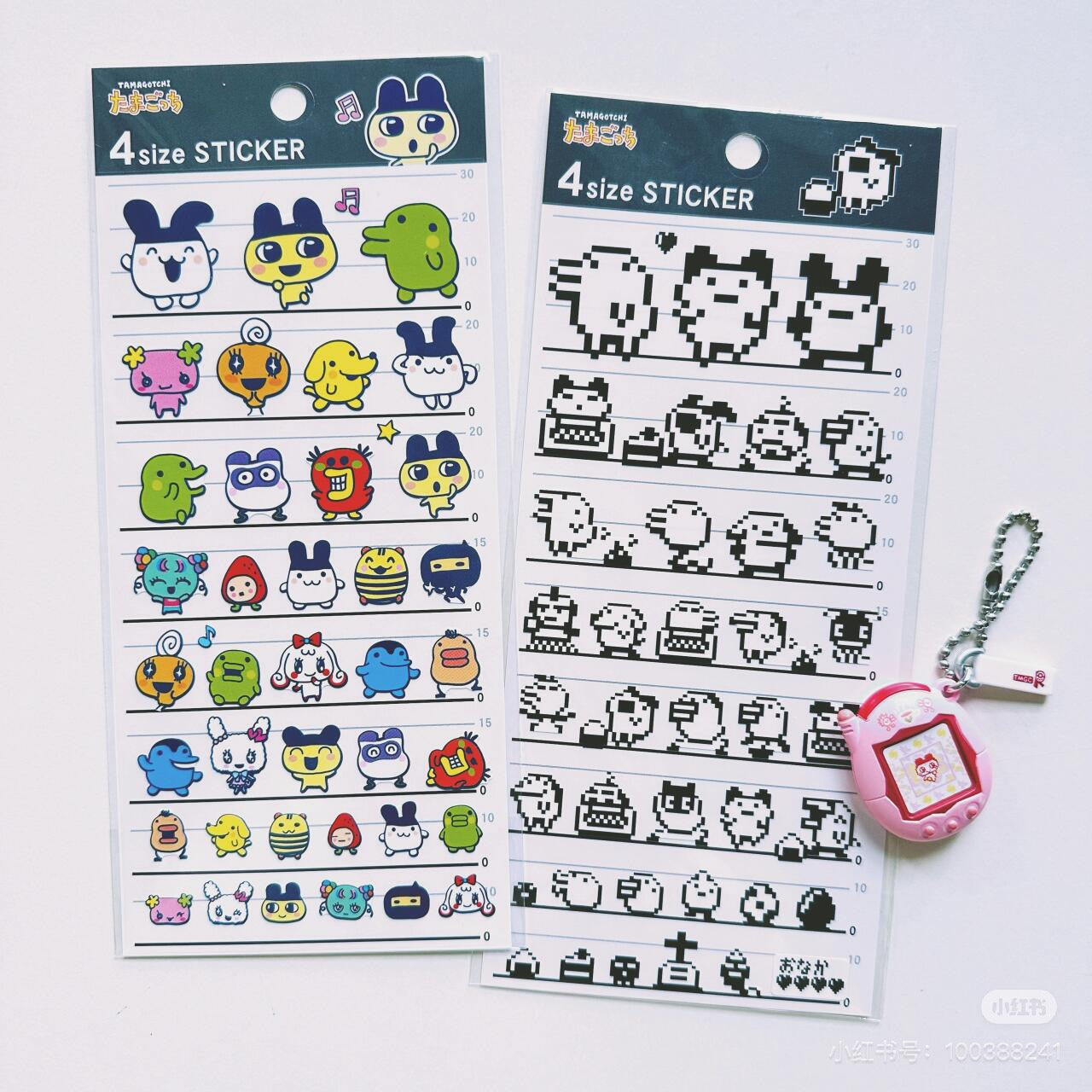 Tamagotchi拓麻歌子|Picture Book Sticker电子宠物角色复古豪华贴纸|约175×90×1mm