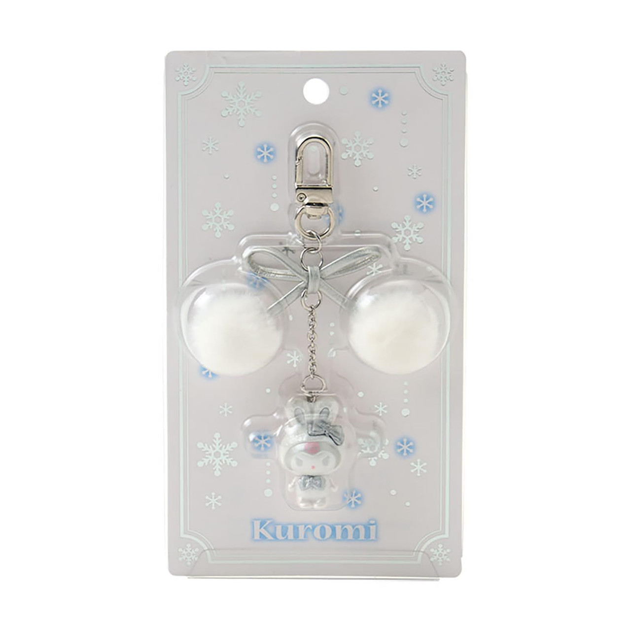 Sanrio三丽鸥|Keychain / Fluffy Snow Rabbit冬日毛茸茸银白初雪小兔系列可爱角色珠光钥匙扣挂件/包挂|约17.0 x 9.4 x 2.7cm