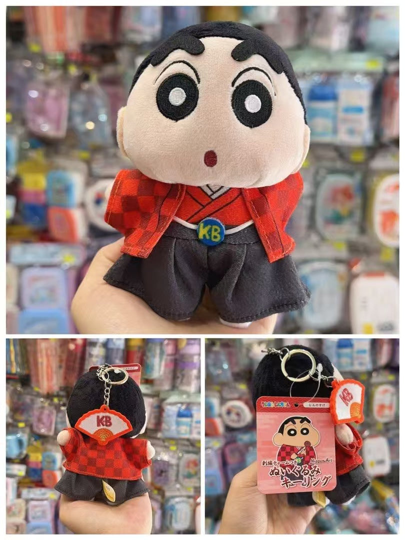 Crayon shin-chan|Characters Embroidered Charm Mascot Holder /Plush Keychain|110x195x70mm approx.