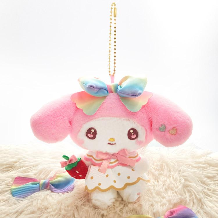 Sanrio|Strawberry Newspaper 50th Anniversary Mascot Holder /Plush Keychain|12×14.5×6cm approx.Approx.