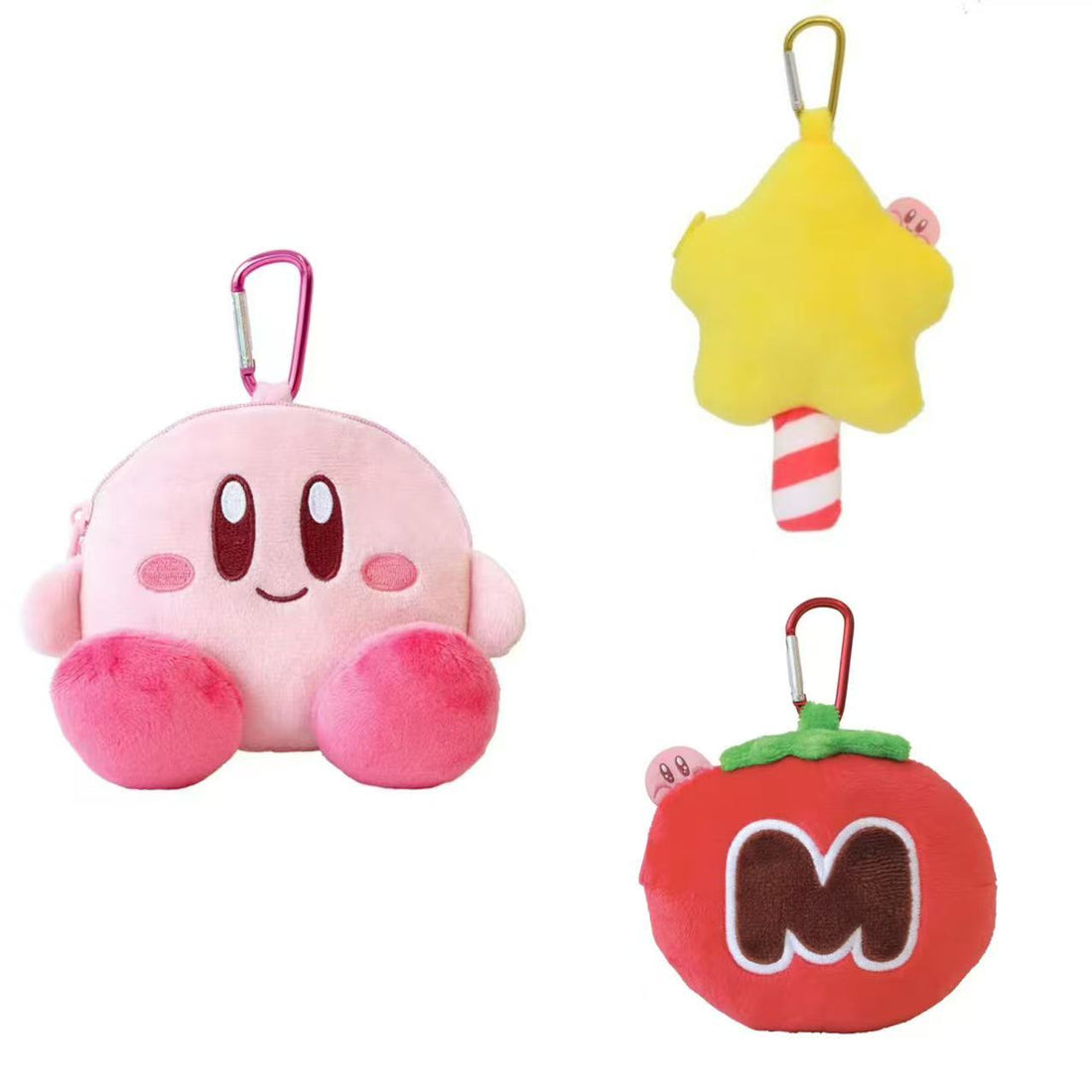 Kirby|Mini Plush Pouch with Carabiner|H165 x W140 x D75mm approx.